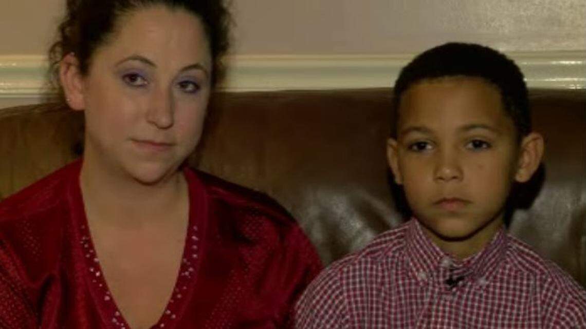 April Coffey, with her son Malachi Coffey