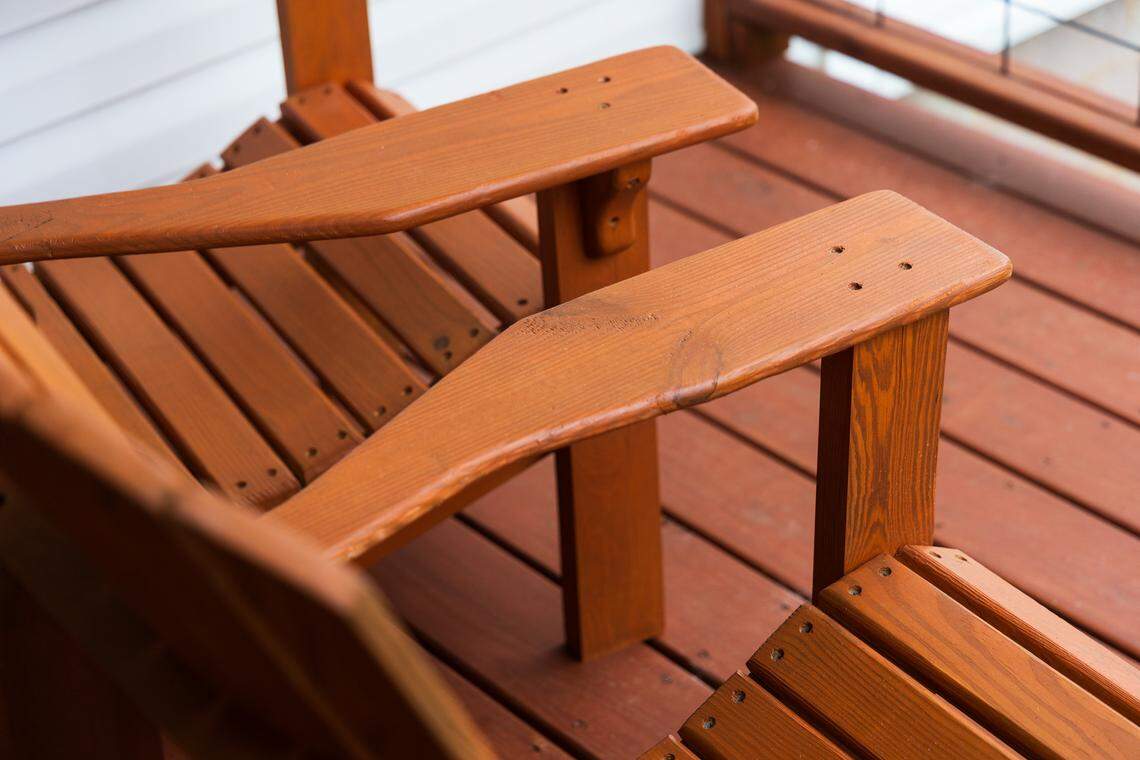 Ben Case made these two Adirondack chairs for Rose Anna Welch.