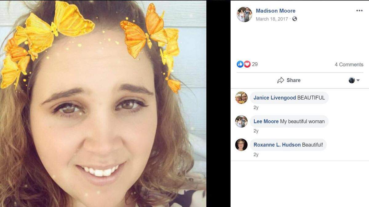 Madison Moore died after police said she accidentally shot herself inside a North Carolina Ruby Tuesday.
