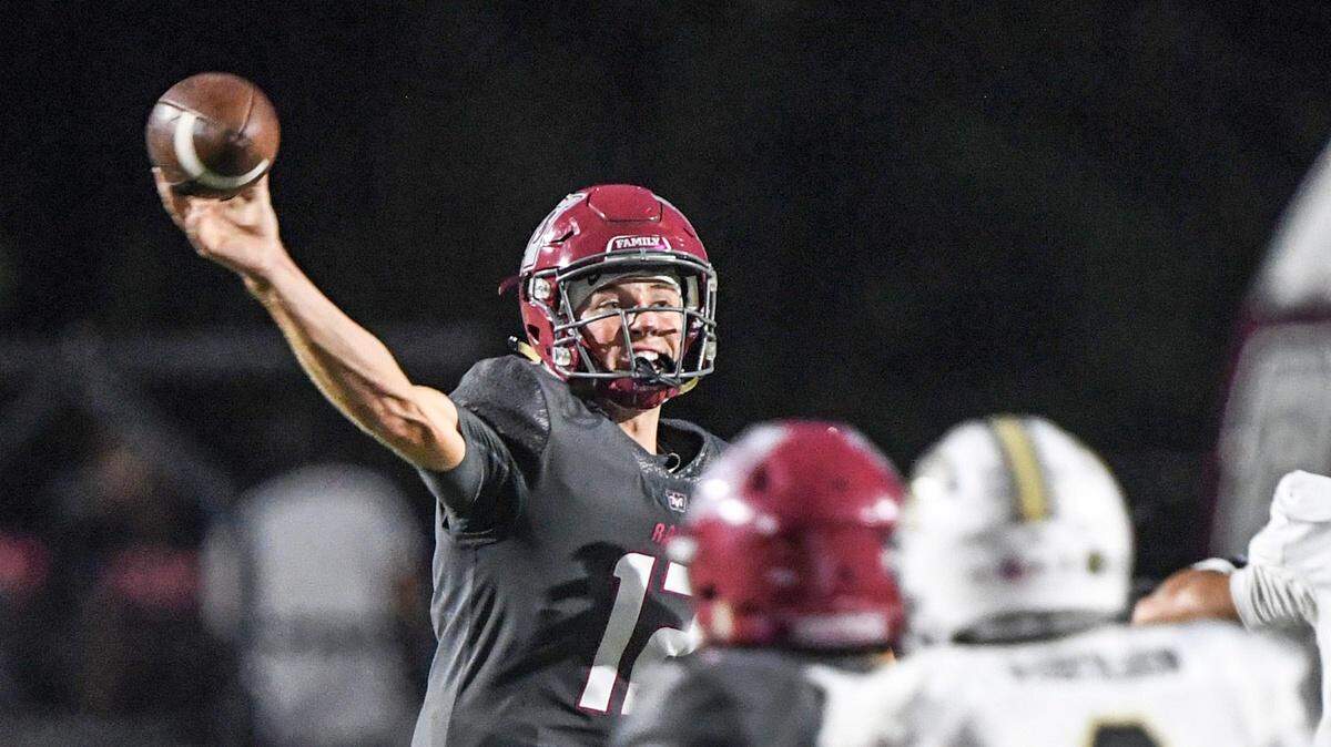 Westside High junior Cutter Woods (12) throws during the second quarter at Westside High School in Anderson, S.C. Friday, September 1, 2023.