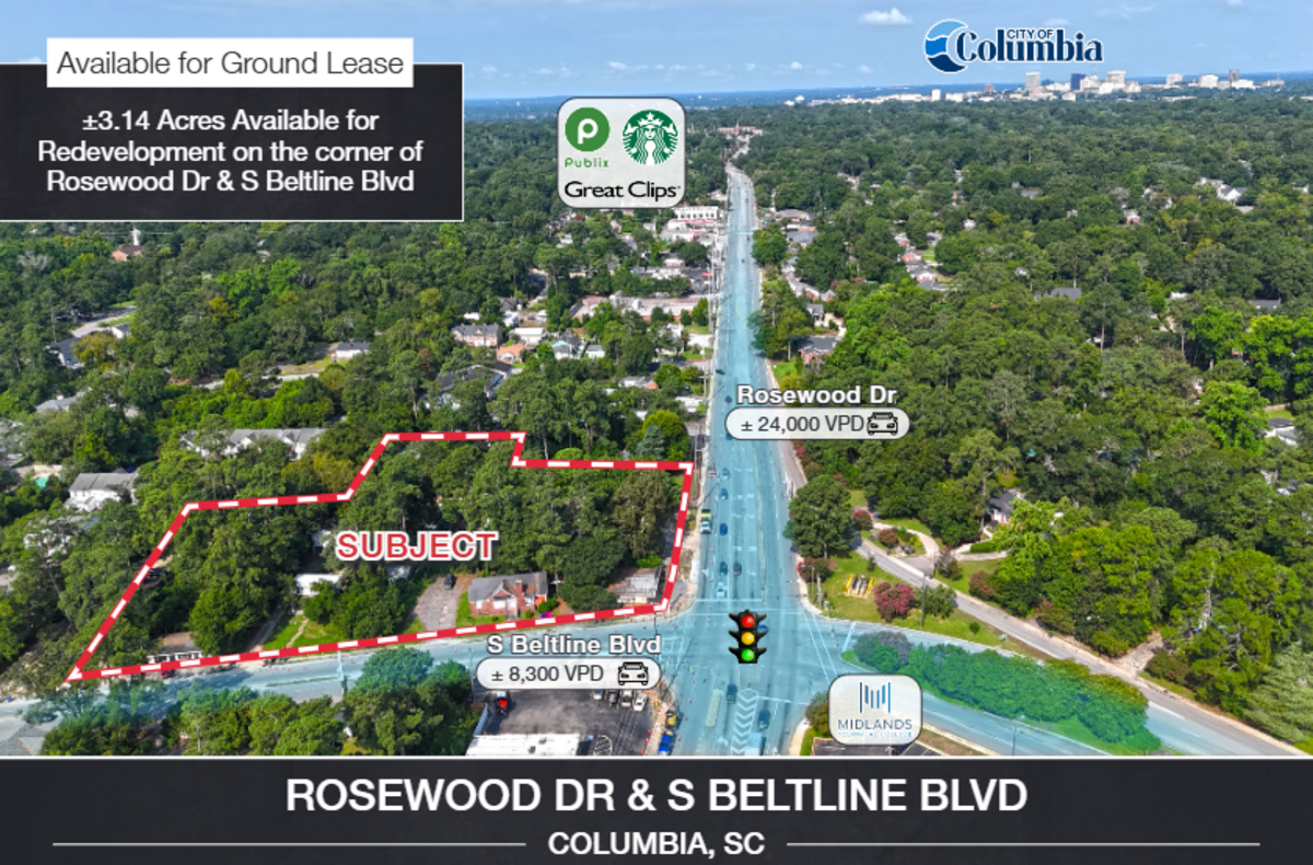 Commercial Real Estate firm NAI Columbia hopes a convenience store user will lease a newly available plot of land at the corner of Rosewood Drive and Beltline Boulevard.