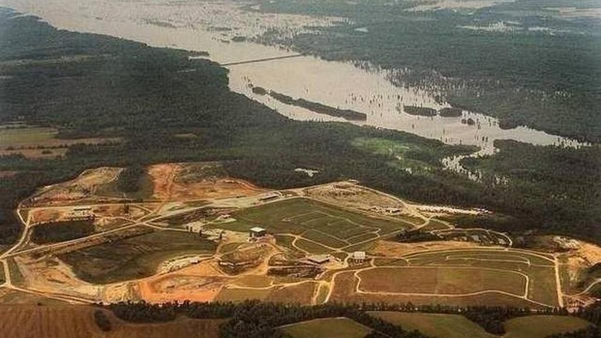 The old Safety Kleen hazardous waste dump sits along the shores of Lake Marion and Sparkleberry Swamp in Sumter County.