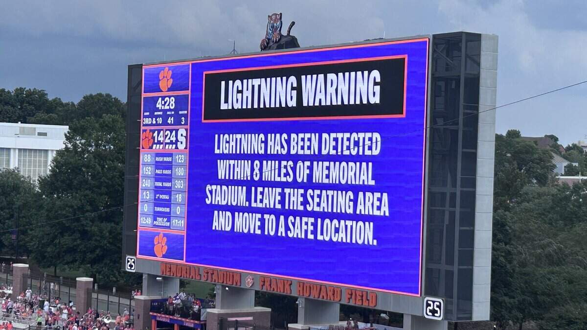 Clemson’s Sept. 20 home football game vs. Syracuse has been delayed