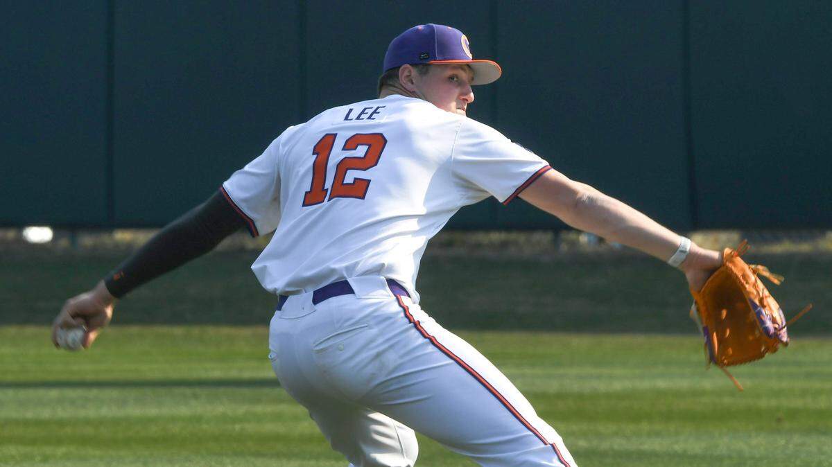 Clemson pitcher Hudson Lee (12)