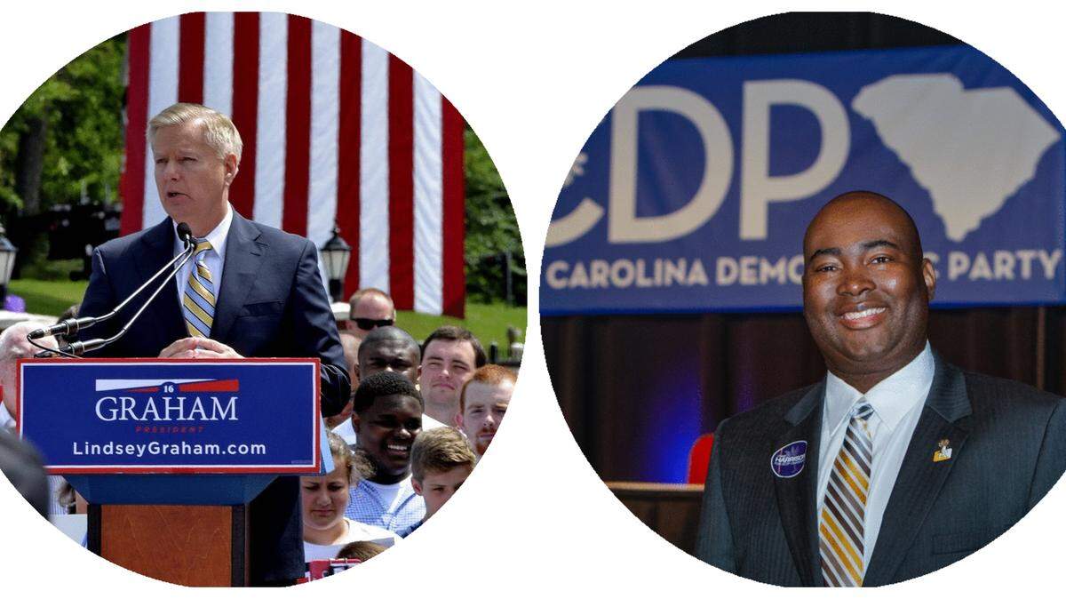 Lindsey Graham and Jamie Harrison