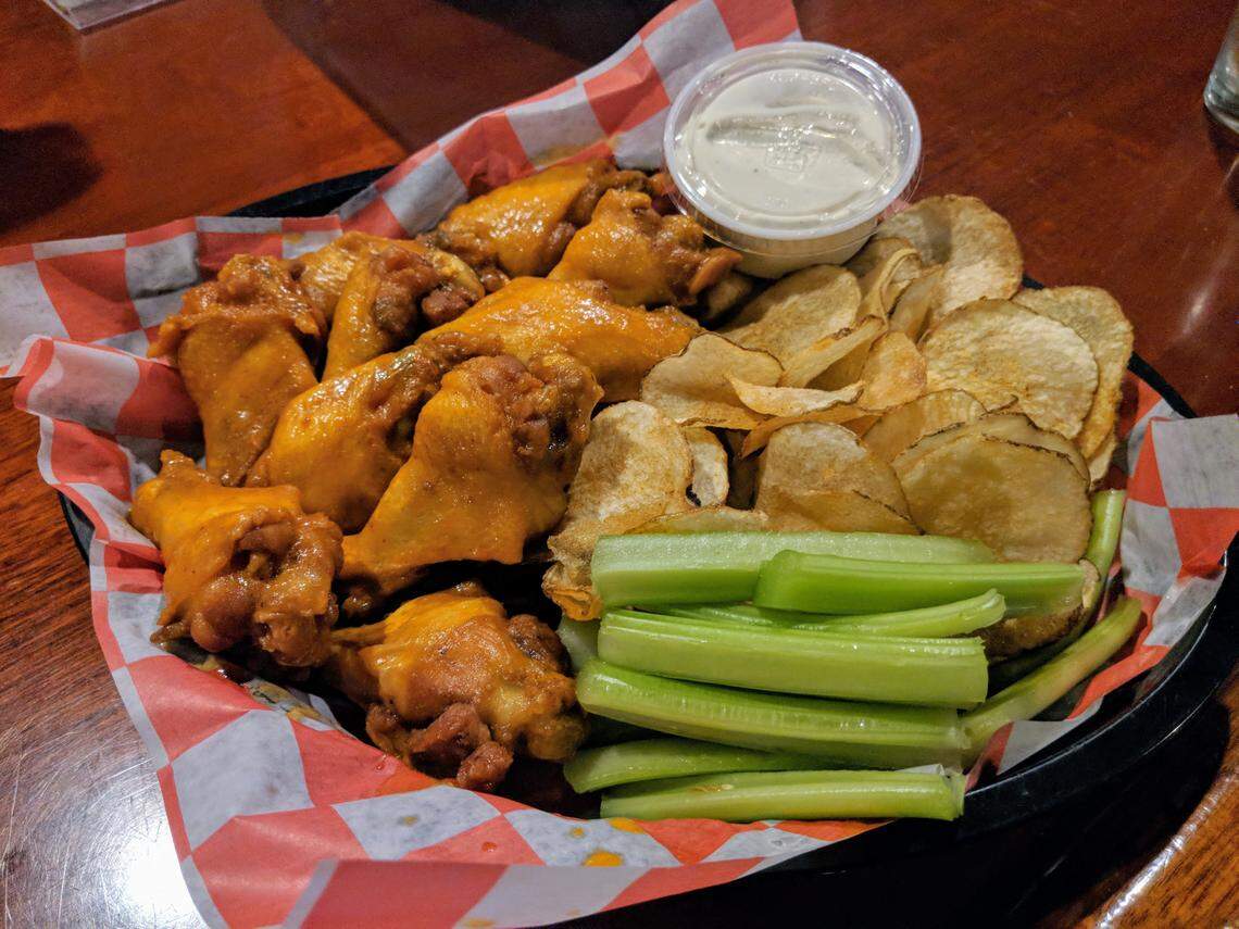 Wings and raw fries at The Publick House
