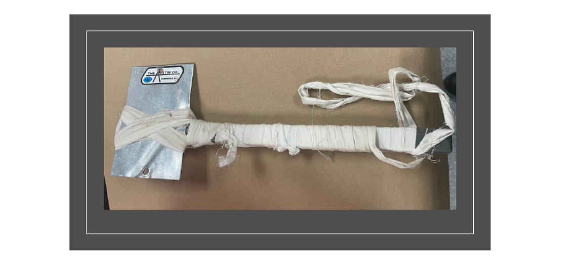 An axe made by detainees at the Alvin S. Glenn Detention Center that was seized by detention center staff.