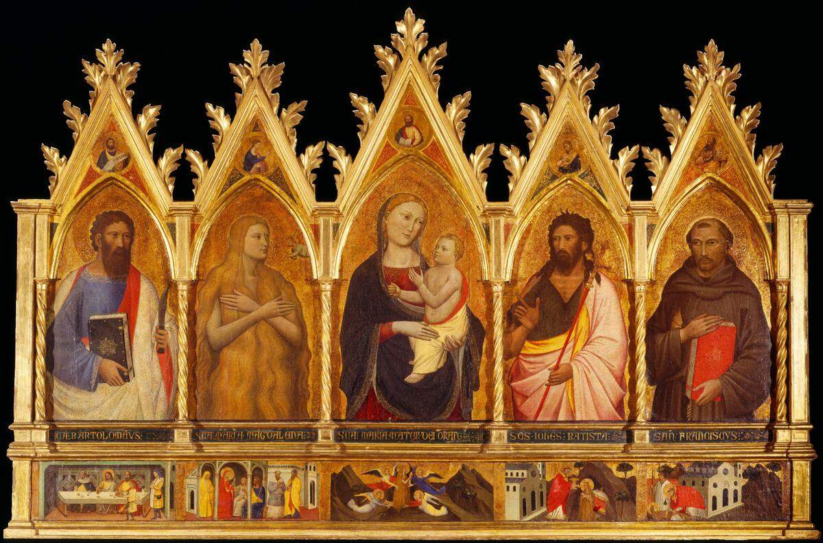 Madonna and Child with Saints, Niccolò di Pietro Gerini, c. 1375-80, Italian, 14th century, Tempera on panelMuseum & Gallery at Bob Jones UniversityGreenville, SC