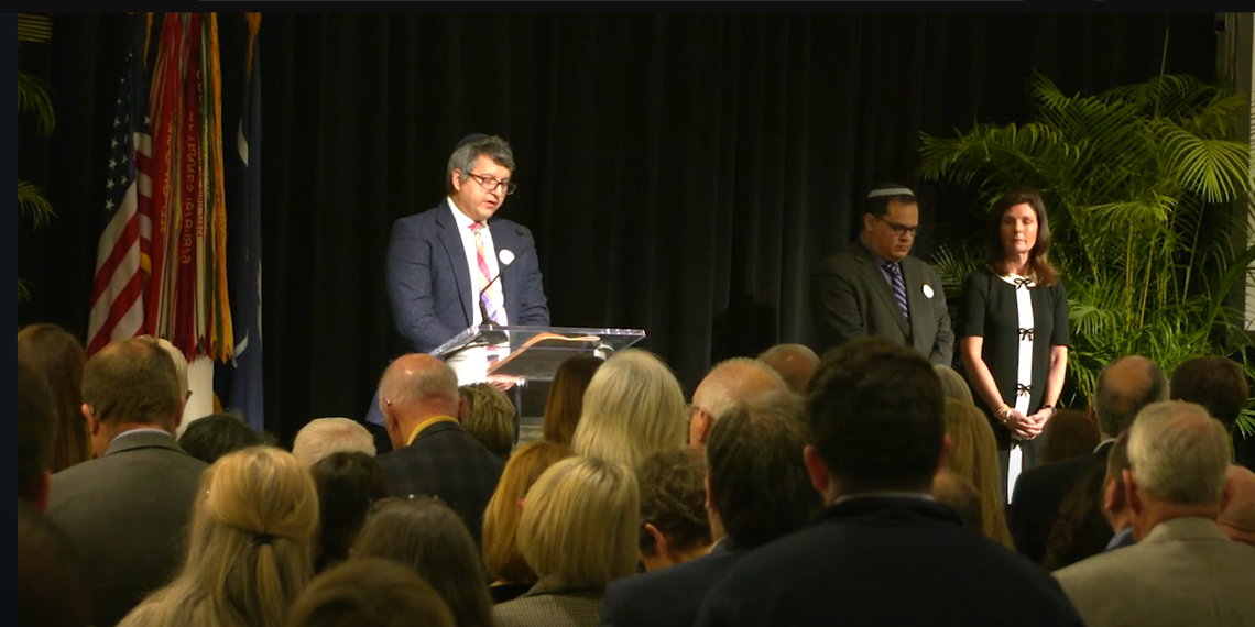 More than 500 people, including SC Gov. Henry McMaster and Lt. Gov. Pamela Evette, were in attendance at the Jan. 27, 2025 event hosted by the South Carolina Council on the Holocaust at the University of South Carolina’s Pastides Alumni Center.