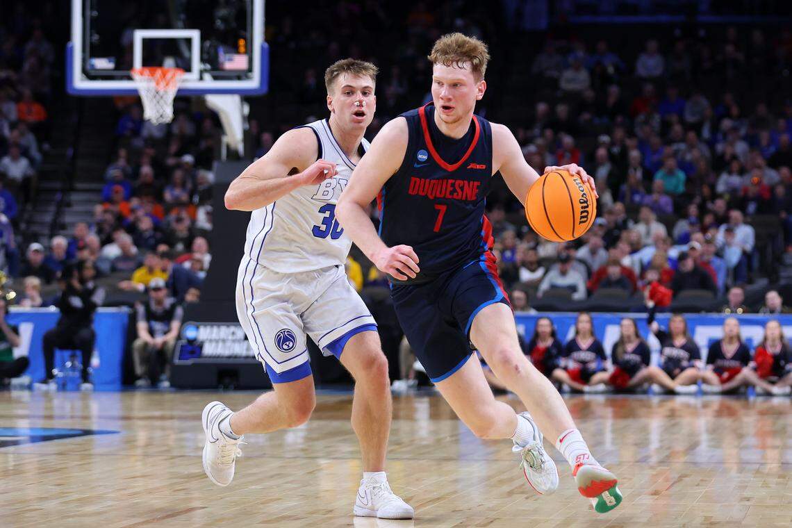 Jakub Necas of the Duquesne Dukes 