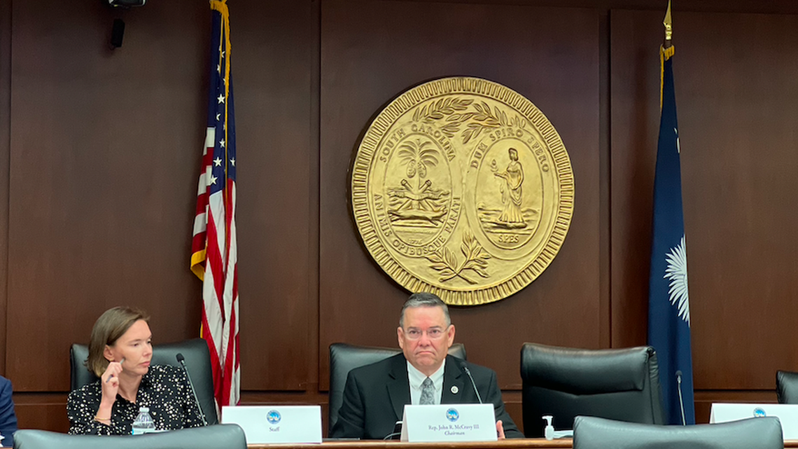 S.C. Rep. John McCravy, R-Greenwood, chairs the second hearing of a House panel that is making recommendations for future anti-abortion legislation on July 19, 2022.