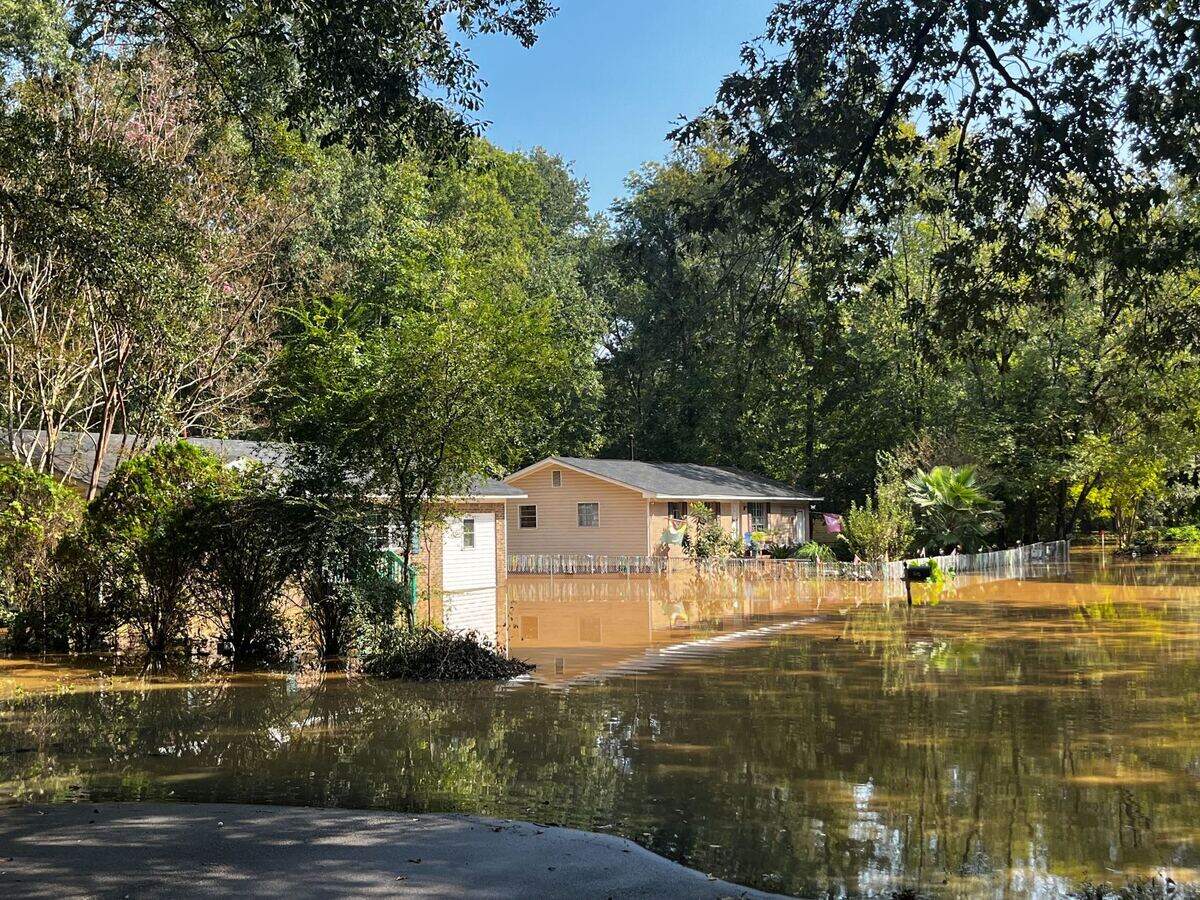 Flooding in Cayce’s Riverland Park neighborhood on Sept. 30, 2024