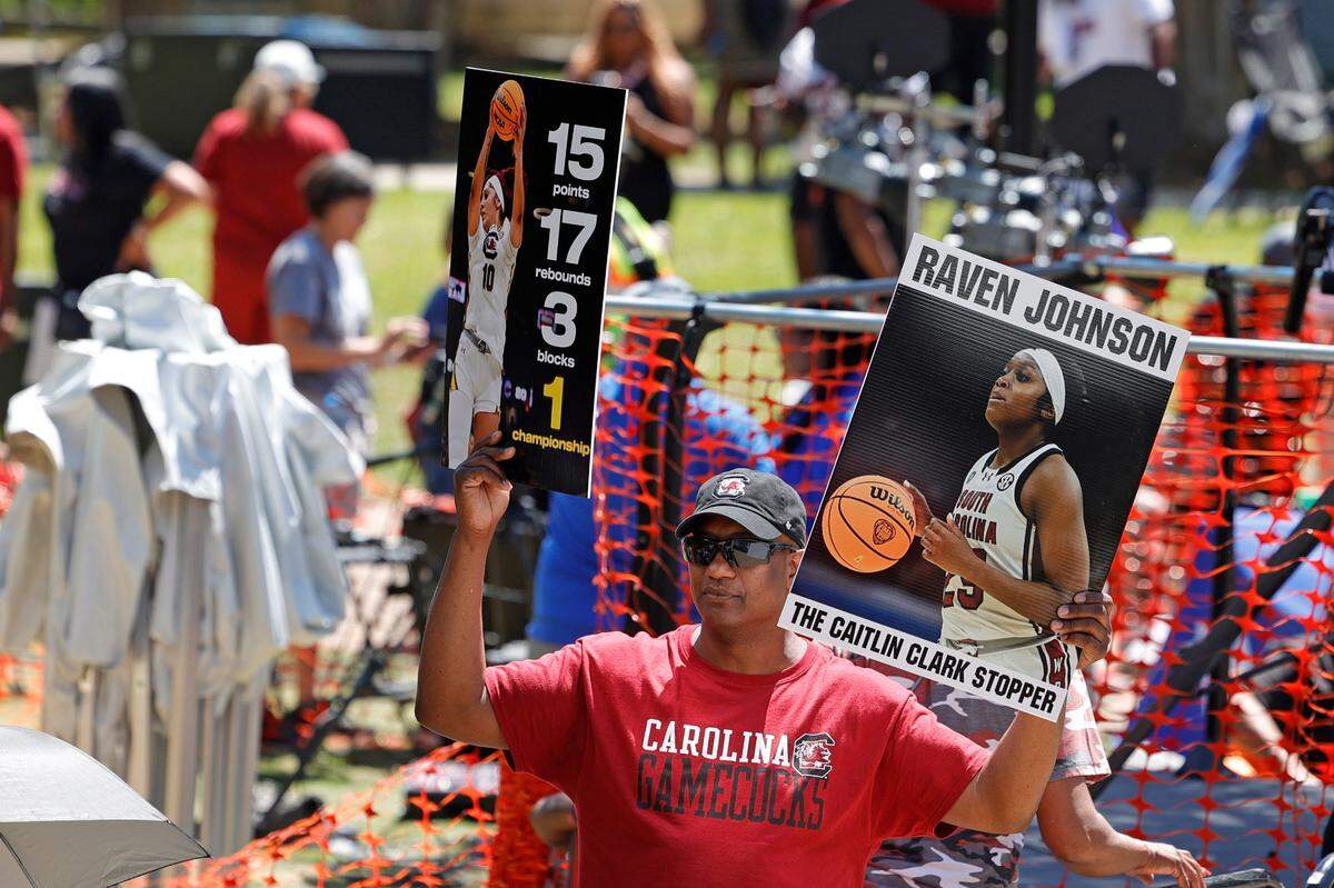 The city of Columbia holds a parade on Main Street to honor the South Carolina women’s basketball team’s 2024 national championship.