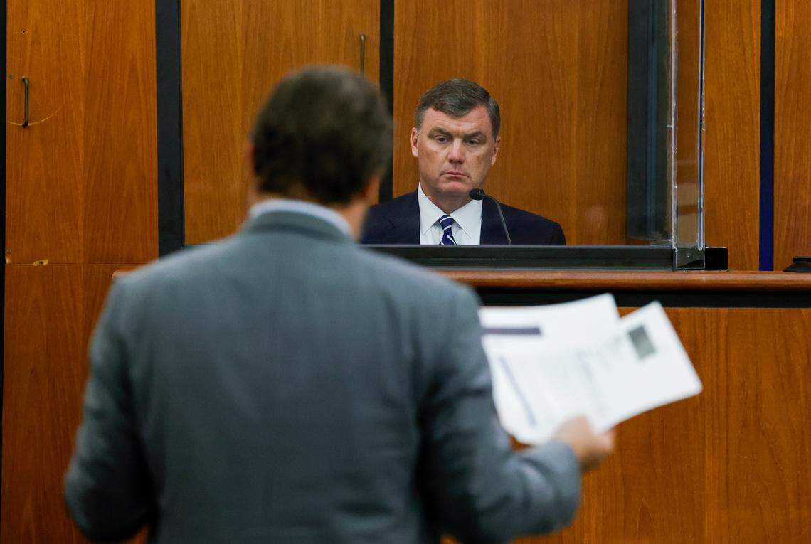 Attorney Josh Kendrick questions South Carolina Department of Corrections Director Bryan Stirling during a trial concerning the constitutionality of South Carolina execution laws, on Tuesday, August, 2, 2022 in the Richland County Courthouse.