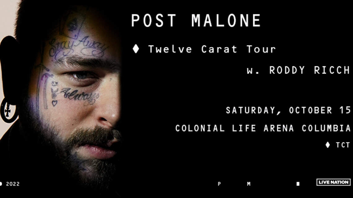 Hip hop superstar Post Malone bringing his 2022 tour to Columbia