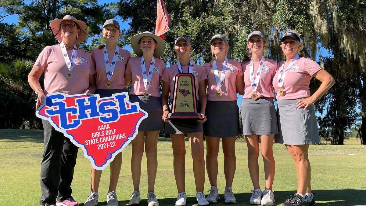 May River girls golf team won its second straight Class 4A championship on Tuesday, Oct. 26, 2021.