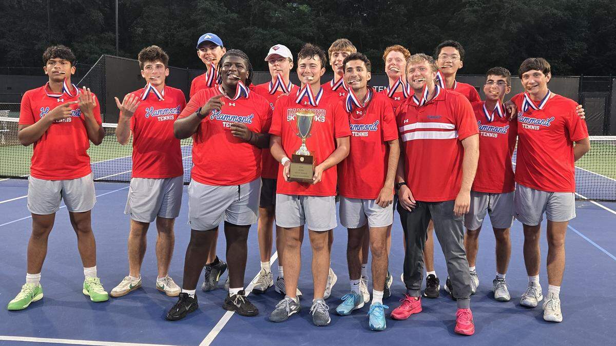 Hammond won the 2026 SCISA Class 4A boys tennis championship on May 1, 2026 at the Cayce Tennis Center.