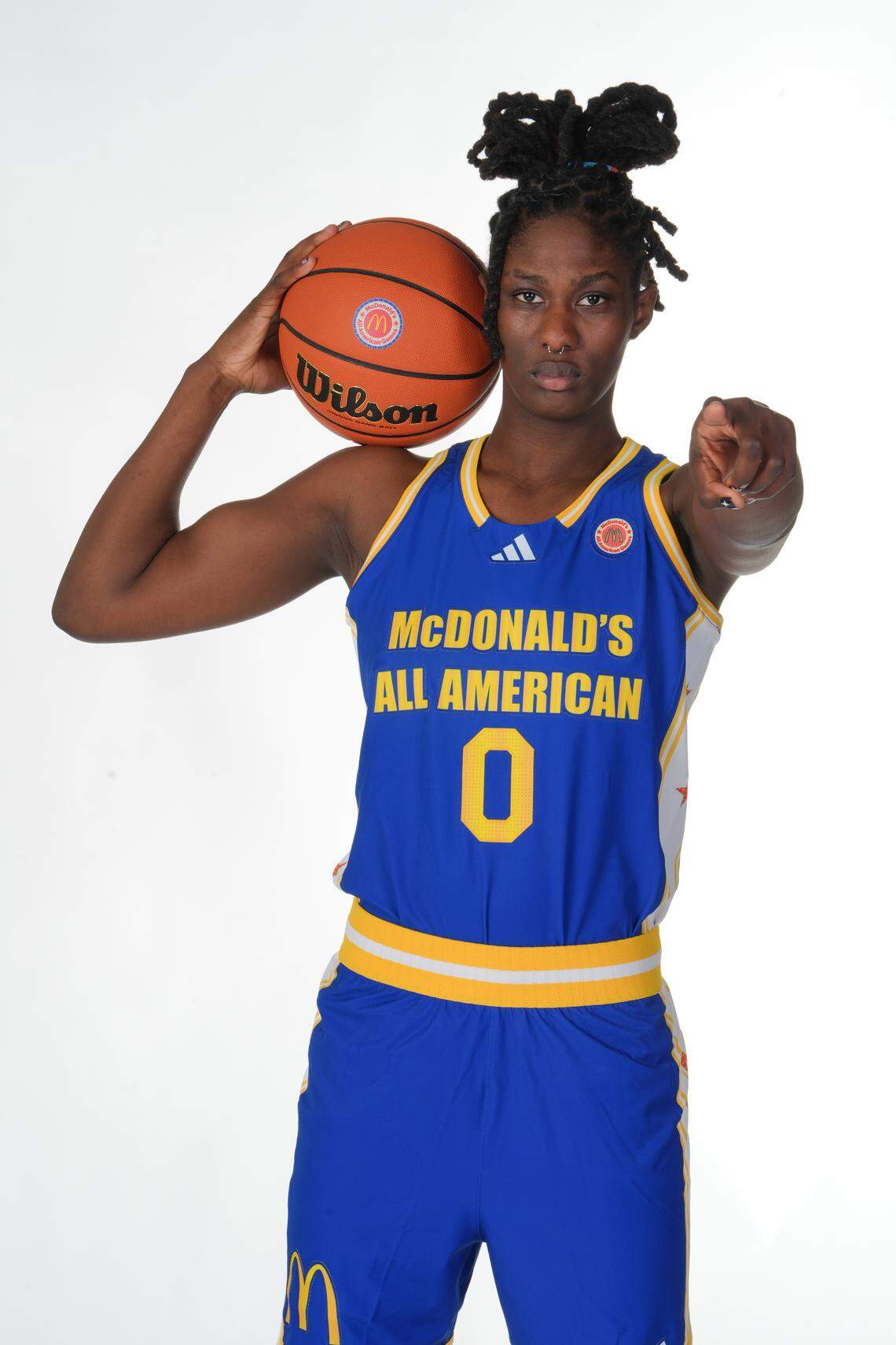 Oliviyah Edwards at McDonald’s All-American team picture day on March 27.