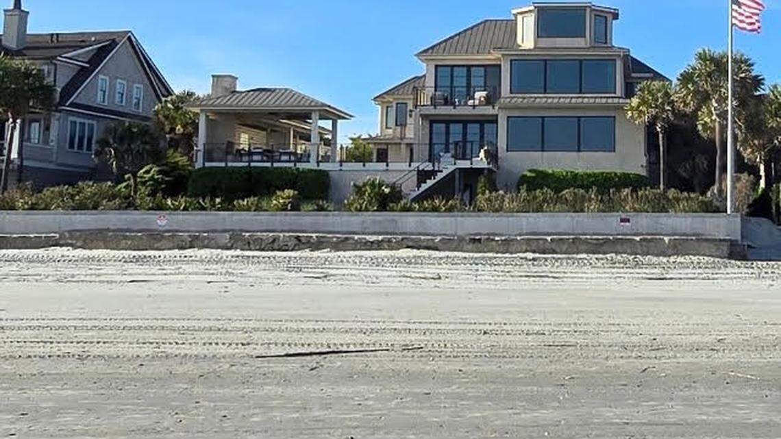 This beach house that is at the center of a dispute over construction of a seawall at the Isle of Palms. The house is owned by Rom Reddy. New seawalls were banned by the Legislature in 1988.