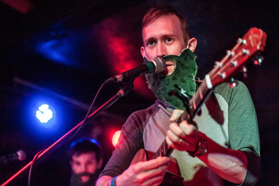 Aaron Graves plays guitar and sings with his band, Those Lavender Whales, at the New Brookland Tavern in West Columbia on May 10, 2014.