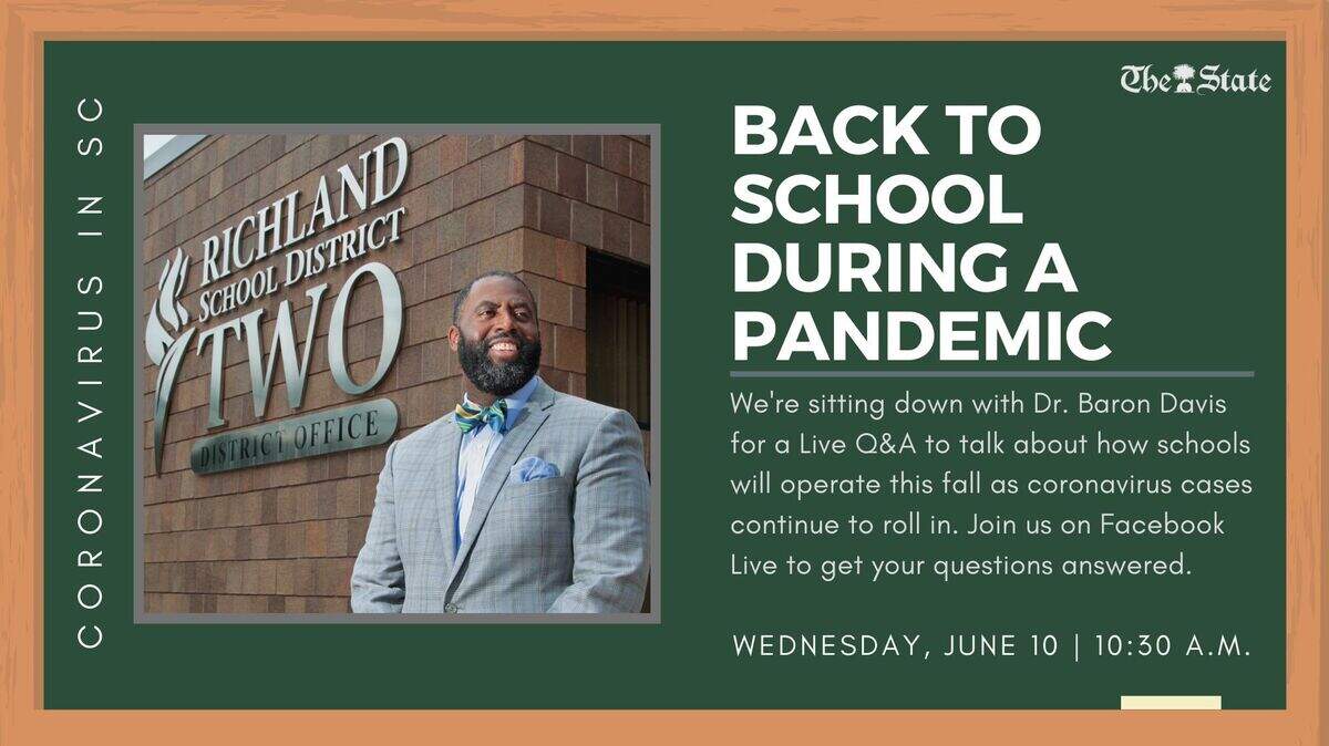 Join us on Facebook Live for a Q&A session with Dr. Baron Davis. Ask questions about the months ahead for teachers, students and parents in the Richland 2 School District.