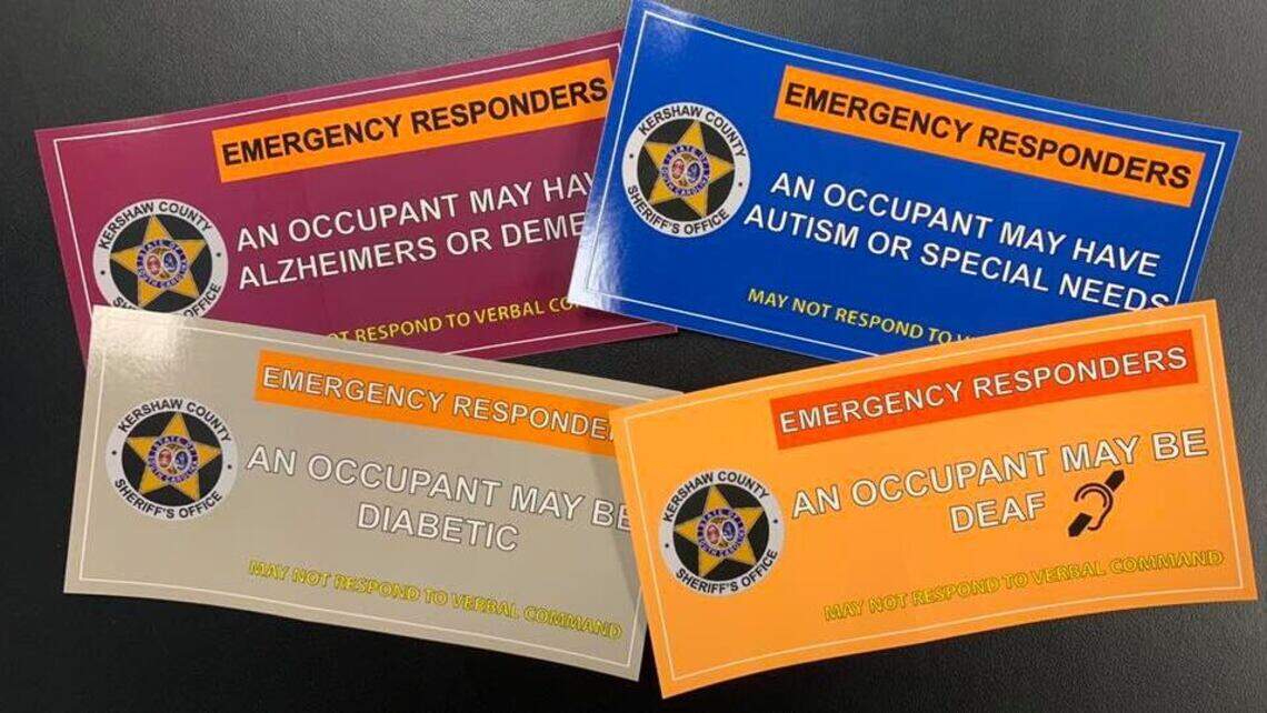 Midlands sheriff’s office offers car stickers to let responders know about conditions