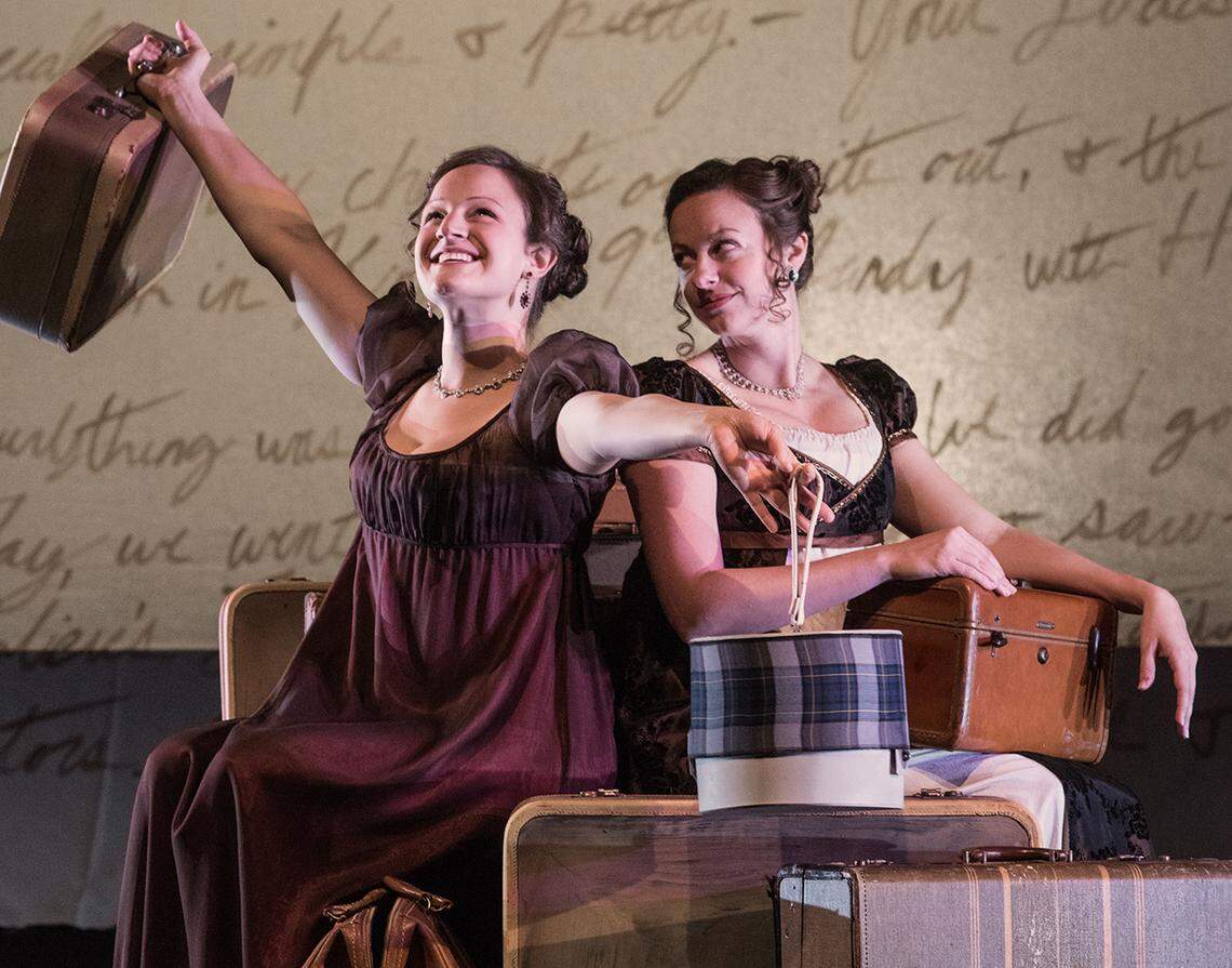 Kimberly Braun plays Marianne, left, and Libby Hawkins plays Elinore in the University of South Carolina's Department of Theatre and Dance production of "Sense and Sensibility."