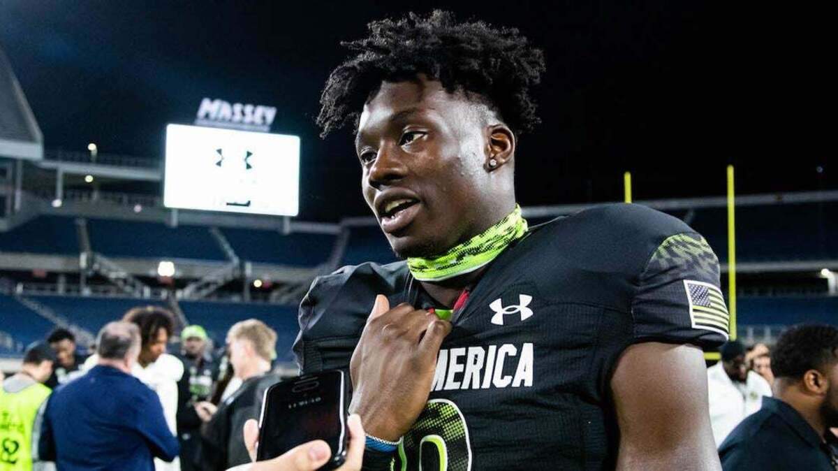 Five-star 2023 recruit Nyckoles Harbor, pictured here at the 2022 Under Armour Next All-America Game, ranks as the No. 1 athlete and No. 19 recruit nationally in the 247Sports Composite.