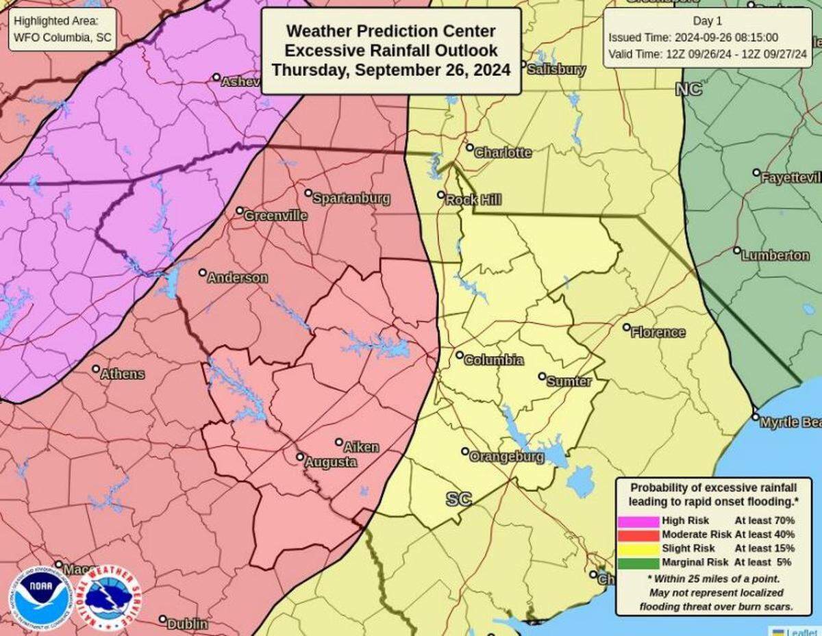 Hurricane Helene is forecast to impact South Carolina.