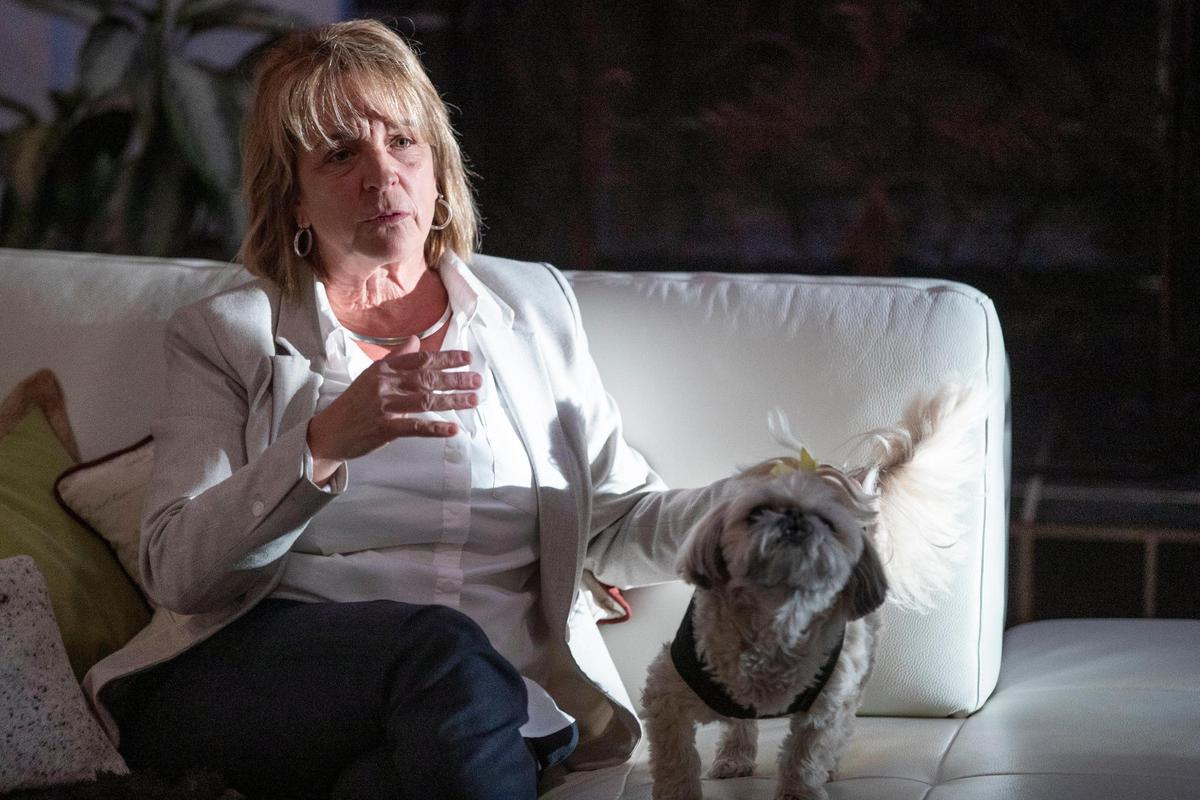 Charleston County sheriff elect Kristin Graziano with her dog Izzy at her home on Friday, November 20, 2020. Graziano is Charleston County’s first elected woman and openly lesbian sheriff.
