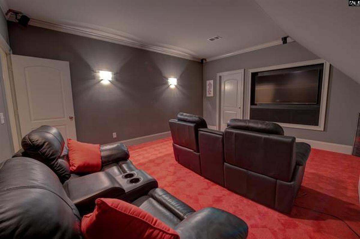 The movie theater room.