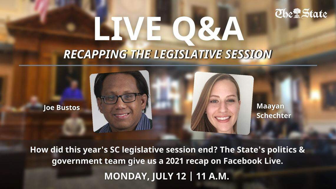 The State politics and government reporters recap the South Carolina 2021 legislative session on Facebook Live.