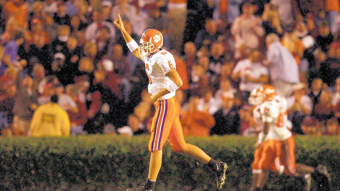 Quarterback Charlie Whitehurst helped Clemson to a 63-17 win over South Carolina in 2003.
