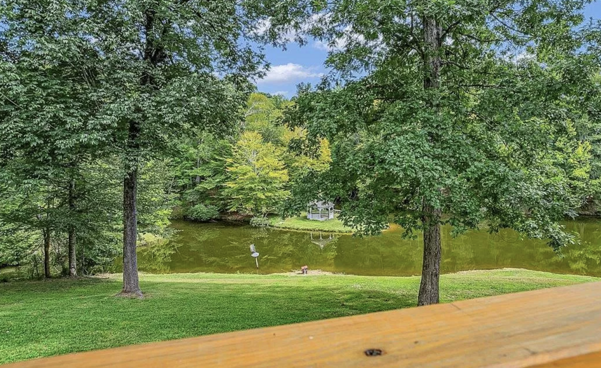 The pond is stocked with bass and brim.
