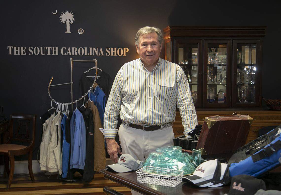 Chip Prezioso is closing his retail shop, Palmetto Promotions in Columbia. The shop sells an array of items with his trademark palmetto tree and crescent logo. 10/22/19