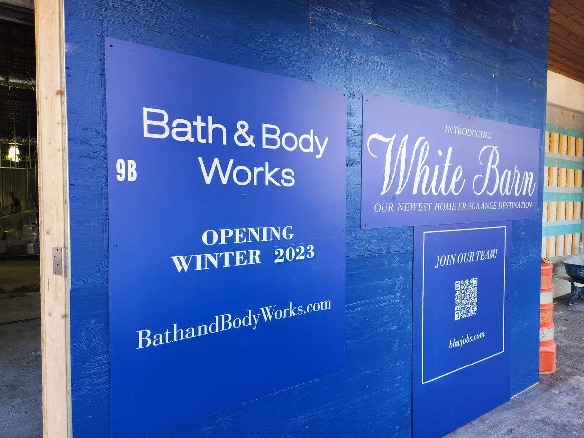 A Bath & Body Works store is under construction in the Trenholm Plaza shopping center in Forest Acres.