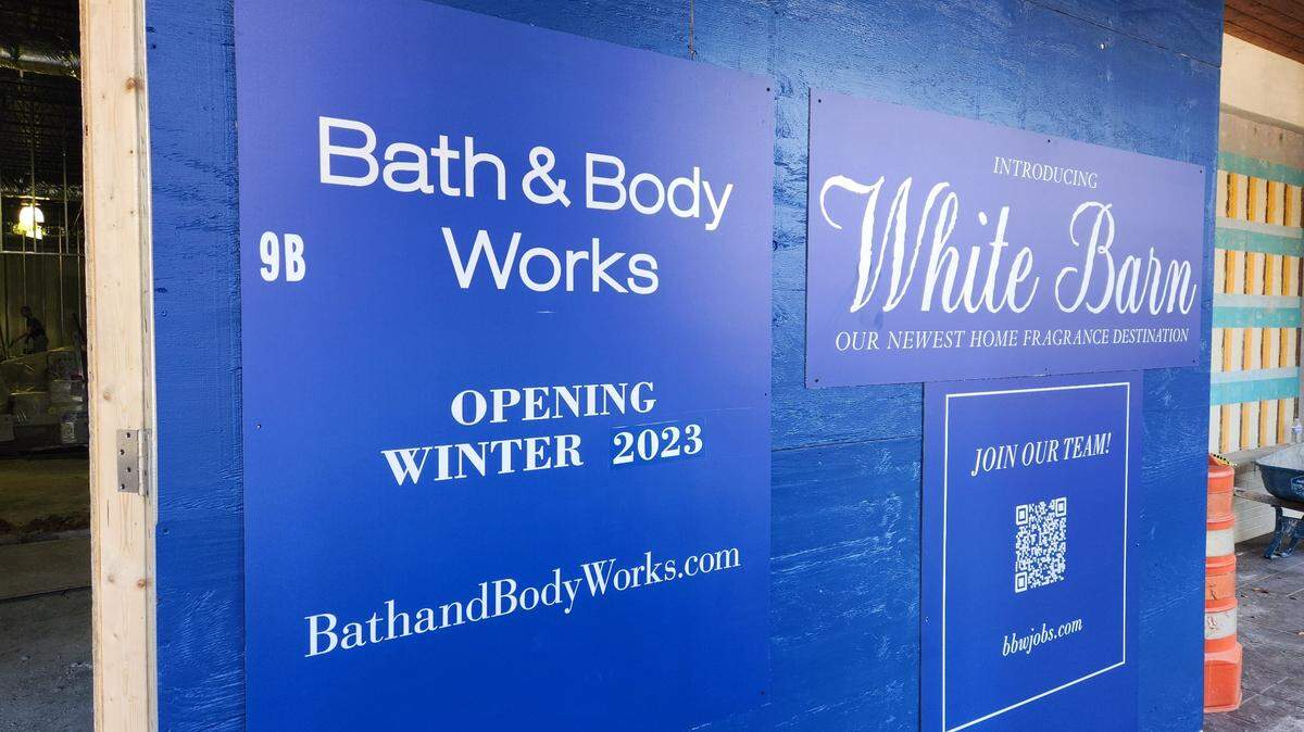 A Bath & Body Works store is under construction in the Trenholm Plaza shopping center in Forest Acres.