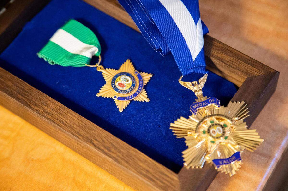 Two awards given to Charleston County sheriff elect Kristin Graziano for her work as a sheriff’s deputy.