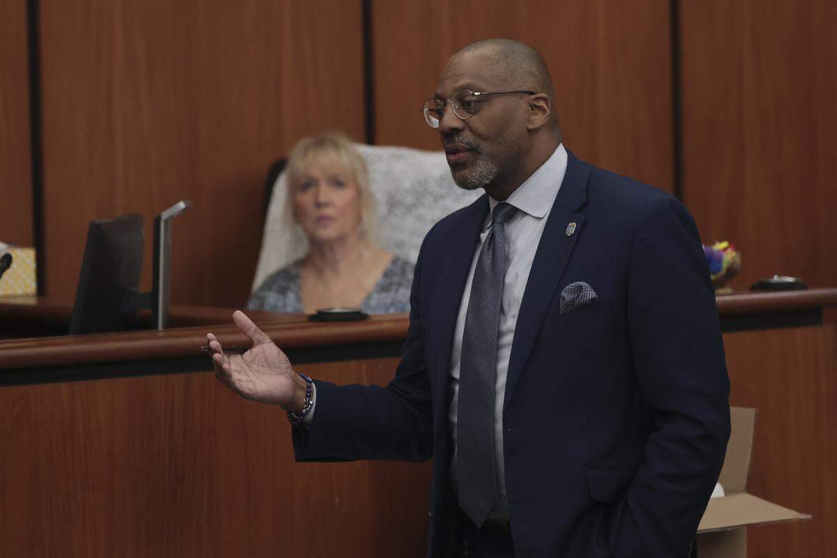 5th Circuit Solicitor Byron Gipson delivers his closing argument during the trial of Rick Chow on Monday, June 1, 2026.