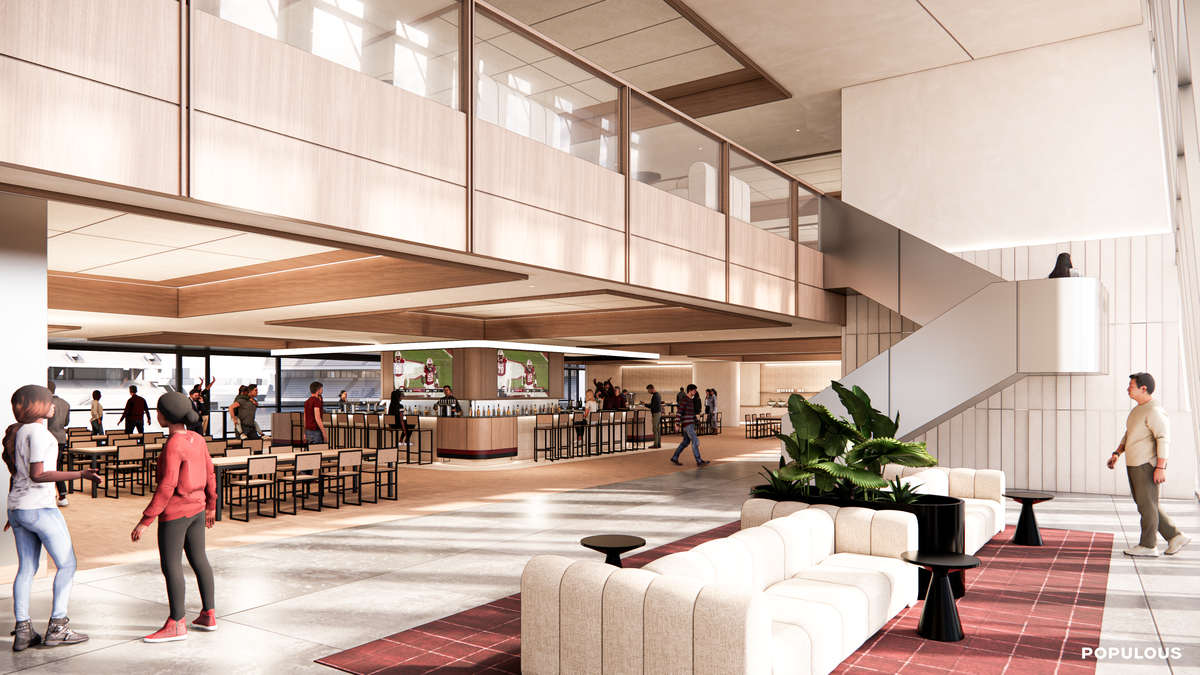 Rendering of what the 100 level club could look like. 