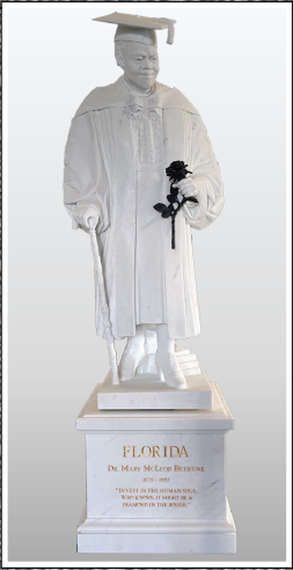 A white marble statue of educator and civil rights pioneer Mary McLeod Bethune will make a stop Friday in her hometown of Mayesville, Sumter County, en route to the National Statuary Hall in Washington.
