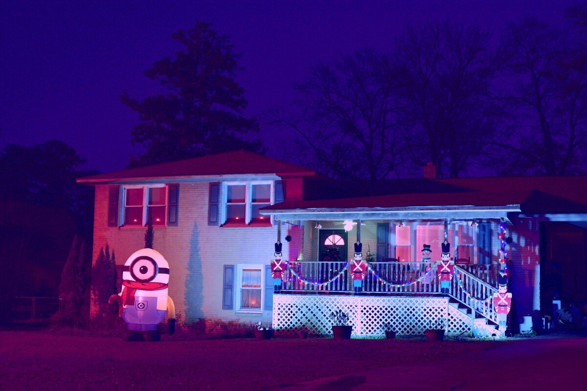 A reader submitted photo of holiday light displays.