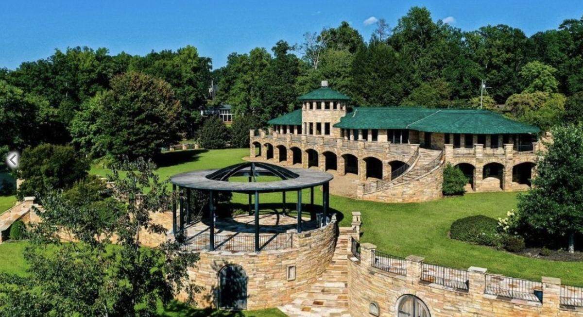 A closer look at the gazebo for the Castle on Keowee.