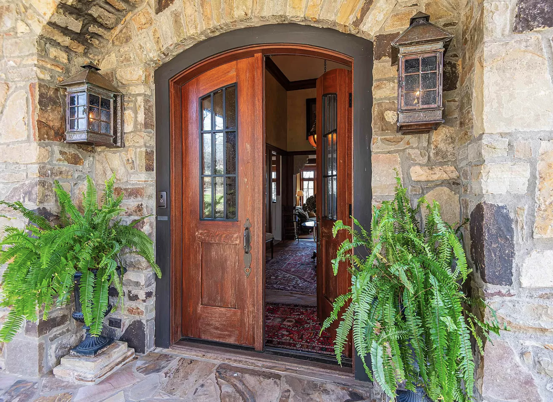 The house covers more than 10,000 square feet with four bedrooms and six baths.