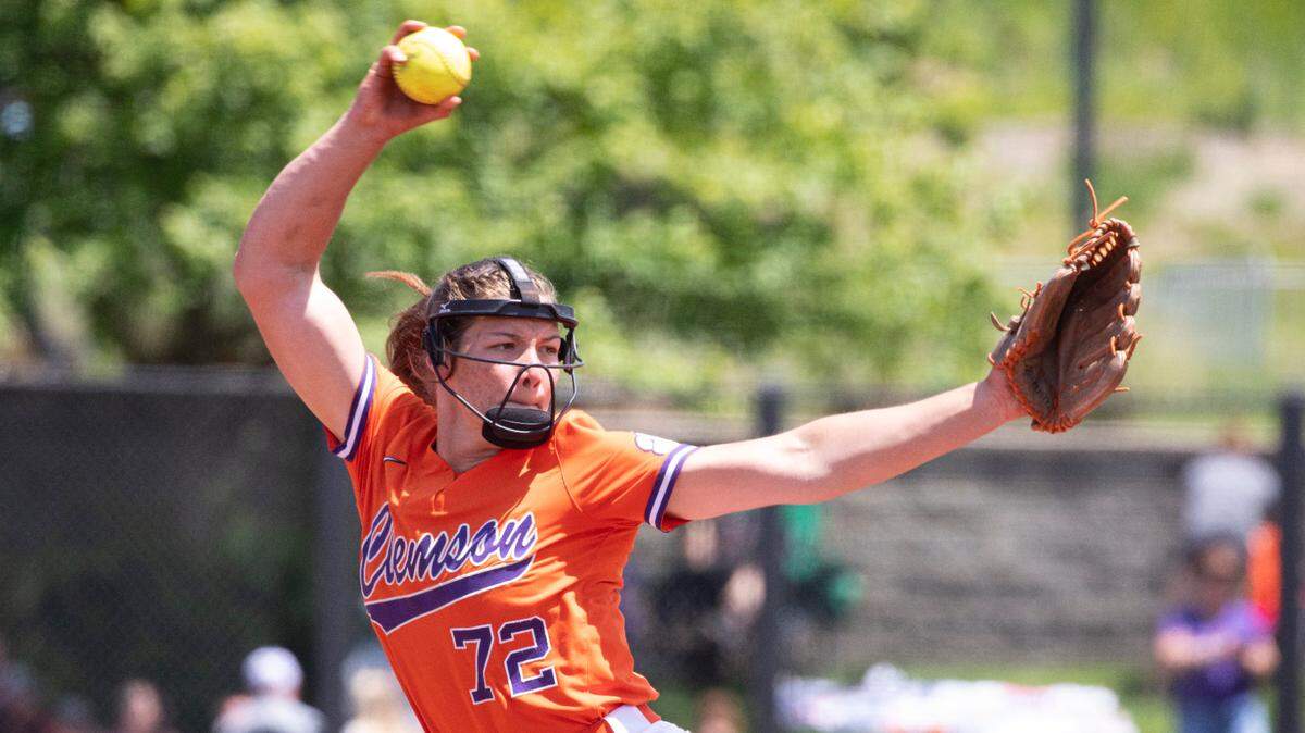 Clemson softball’s Valerie Cagle during the 2021 ACC tournament.