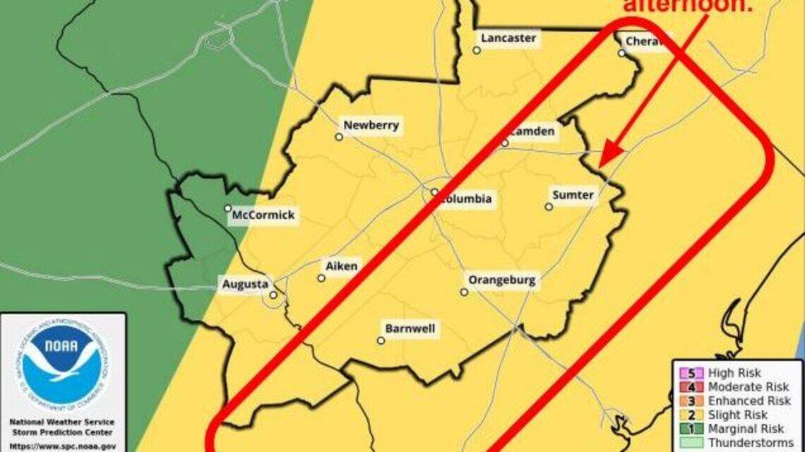 Tornado warning issued for Columbia area as severe thunderstorms move through SC