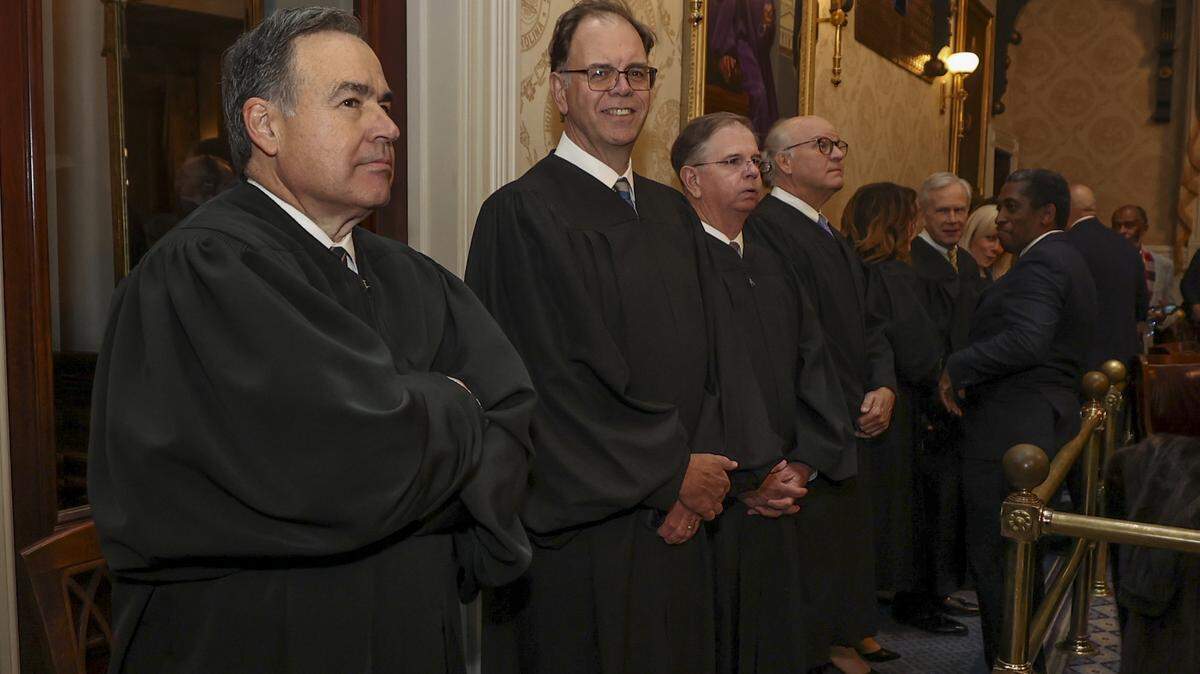 Chief Justice John Kittredge, Justice John Few, Justice George James and Justice Garrison Hill attend the State of the State address by S.C. Governor Henry McMaster on Wednesday, Jan. 28, 2026.
