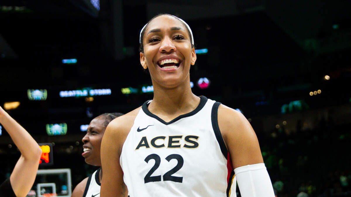 Las Vegas Aces forward A’ja Wilson (22)