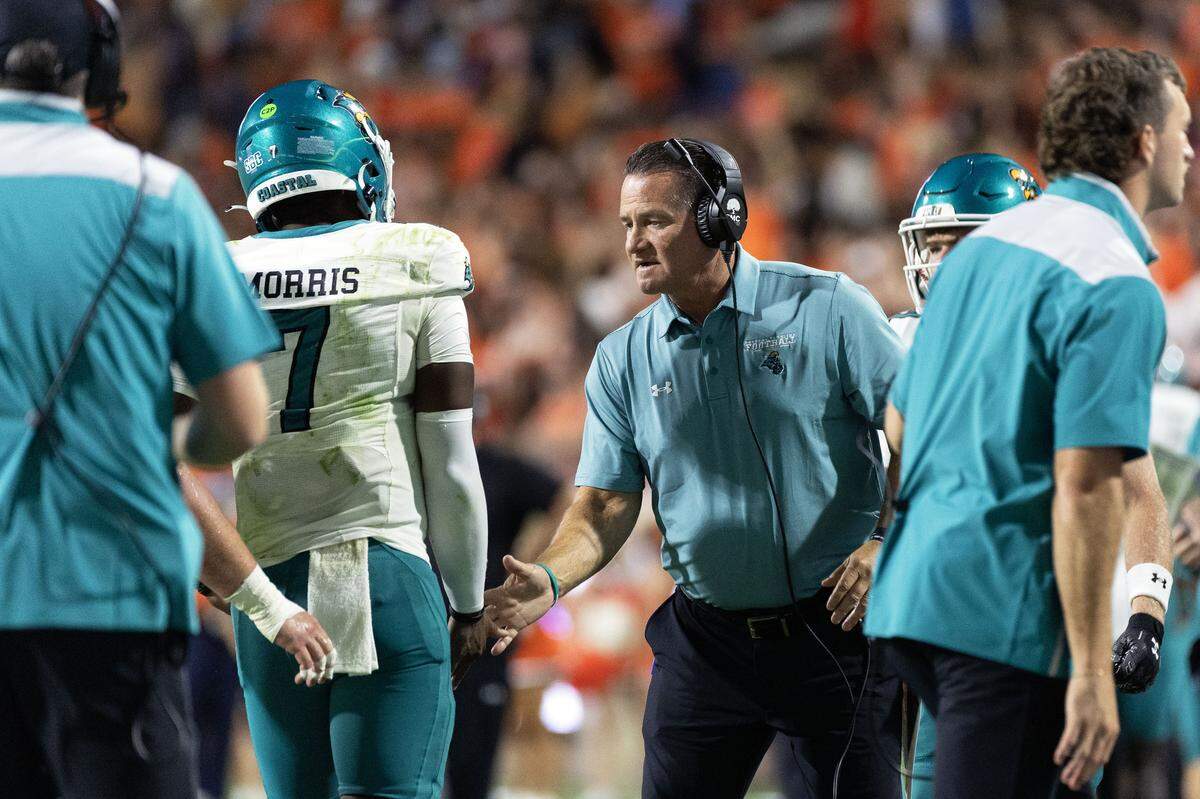 Tim Beck is in his third season as Coastal Carolina’s coach.
