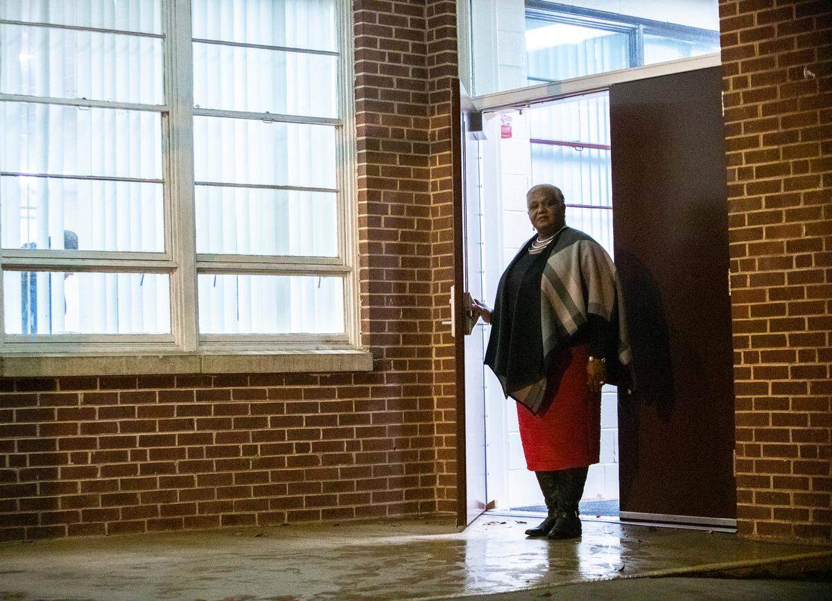 Freddie Johnson stands in the doorway of the old Sarah Nance Elementary School. Johnson shared a desk with Virginia Williams and remembers her protective presence I school. Williams was raped and killed in 1964 as she walked through the Booker Washington Heights Neighborhood. Johnson wasn’t able to forget Virginia’s death and this summer sent a letter to the Richland County Sheriff’s Department to look back into the case.